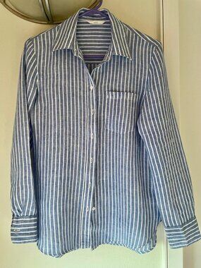 SOLD 100% Linen Shirt, long tail